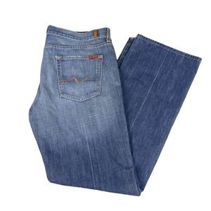 7 For All Mankind Bootcut Size 40 Measures (40x32) Denim Jeans T52006 1u-061u